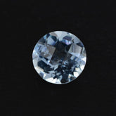 AQUAMARINE CHECKER CUT ROUND (A+++) 6MM 0.70 Cts.