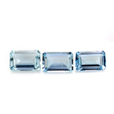 AQUAMARINE STEP CUT OCTAGON (A+++) 6X4MM 0.53 Cts.