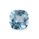 AQUAMARINE CHECKER CUT CUSHION (A+/SI) 12MM 5.30 Cts.