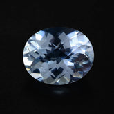AQUAMARINE CHECKER CUT OVAL (A) 11X9MM 3.50 Cts.