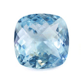 AQUAMARINE CHECKER CUT CUSHION (A+/HI) 12MM 5.65 Cts.