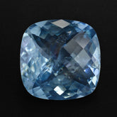 AQUAMARINE CHECKER CUT CUSHION (A+/HI) 12MM 5.65 Cts.