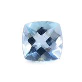 AQUAMARINE CHECKER CUT CUSHION (A+/HI) 7MM 1.45 Cts.