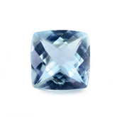 AQUAMARINE CHECKER CUT CUSHION (A+/HI) 6MM 0.85 Cts.
