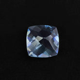 AQUAMARINE CHECKER CUT CUSHION (A+) 6MM 0.88 Cts.