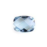 AQUAMARINE CHECKER CUT BRIOLETTE CUSHION (A+) 8X6MM 1.15 Cts.