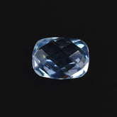 AQUAMARINE CHECKER CUT BRIOLETTE CUSHION (A+) 8X6MM 1.15 Cts.