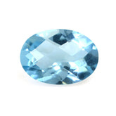 AQUAMARINE CHECKER CUT OVAL (A+++/SI) 10X7MM 1.65 Cts.