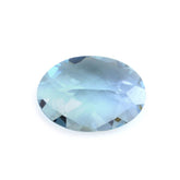 AQUAMARINE CHECKER CUT OVAL (A+++) 10X7MM 1.39 Cts.