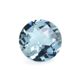 AQUAMARINE CHECKER CUT ROUND (A+++/SI) 6.50MM 0.93 Cts.