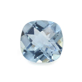 AQUAMARINE CHECKER CUT CUSHION (A+++) 6MM 0.81 Cts.