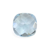 AQUAMARINE CHECKER CUT CUSHION (A+++) 6MM 0.81 Cts.