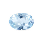 AQUAMARINE CHECKER CUT OVAL (A++) 10X7MM 1.85 Cts.