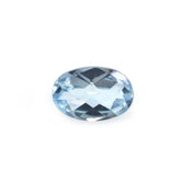 AQUAMARINE CHECKER CUT OVAL (A++) 6X4MM 0.40 Cts.
