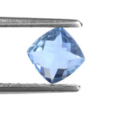 AQUAMARINE CHECKER CUT CUSHION ANTIC (A++/SI) 6MM 0.82 Cts.