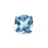 AQUAMARINE CHECKER CUT CUSHION ANTIC (A++/SI) 7MM 1.15 Cts.
