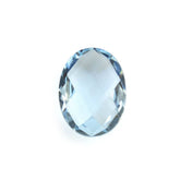 AQUAMARINE CHECKER CUT BRIOLETTE OVAL (A++) 8X6MM 0.90 Cts.