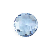 AQUAMARINE CHECKER CUT ROUND (A++) 6.50MM 0.90 Cts.