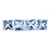 AQUAMARINE PRINCESS CUT SQUARE (A++) 6MM 1.24 Cts.