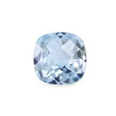 AQUAMARINE CHECKER CUT CUSHION (A++) 5.50MM 0.57 Cts.