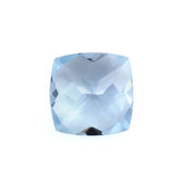 AQUAMARINE CHECKER CUT CUSHION ANTIC (A++) 6MM 0.81 Cts.