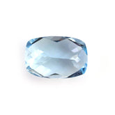 AQUAMARINE CHECKER CUT CUSHION (A++) 6X4MM 0.45 Cts.