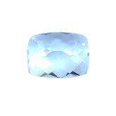 AQUAMARINE CHECKER CUT CUSHION ANTIC (A++) 8X6MM 1.28 Cts.