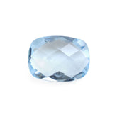 AQUAMARINE CHECKER CUT BRIOLETTE CUSHION (A++/SI) 8X6MM 1.18 Cts.