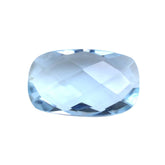 AQUAMARINE CHECKER CUT BRIOLETTE CUSHION (A++/SI) 10X6MM 1.39 Cts.