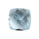 AQUAMARINE CHECKER CUT ANTIC CUSHION (A+/SI) 7MM 1.55 Cts.