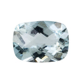 AQUAMARINE CHECKER CUT CUSHION (A+/SI) 8X6MM 1.05 Cts.