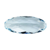 AQUAMARINE CHECKER CUT OVAL (A+) 10X4MM 0.70 Cts.