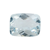 AQUAMARINE CHECKER CUT CUSHION (A+) 8X6MM 1.20 Cts.