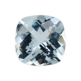 AQUAMARINE CHECKER CUT CUSHION (A+) 8MM 1.85 Cts.