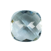 AQUAMARINE CHECKER CUT CUSHION (A+) 8MM 1.85 Cts.