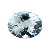 AQUAMARINE CHECKER CUT OVAL (A+/SI) 9X7MM 1.70 Cts.