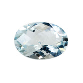 AQUAMARINE CHECKER CUT OVAL (A+/HI) 7X5MM 0.75 Cts.