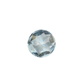 AQUAMARINE CHECKER CUT ROUND (A+) 4MM 0.26 Cts.