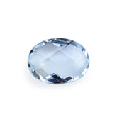AQUAMARINE CHECKER CUT BRIOLETTE OVAL (A) 8X6MM 1.14 Cts.