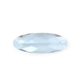 AQUAMARINE CHECKER CUT OVAL (A) 11X4MM 0.80 Cts.