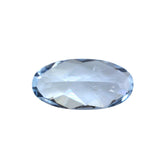 AQUAMARINE CHECKER CUT OVAL (A/SI) 8X4MM 0.48 Cts.
