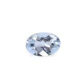AQUAMARINE CHECKER CUT OVAL (B/SI) 6X4MM 0.43 Cts.