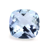 AQUAMARINE CHECKER CUT CUSHION (B) 9MM 2.22 Cts.