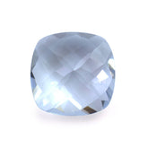 AQUAMARINE CHECKER CUT CUSHION (B) 9MM 2.22 Cts.