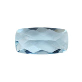 AQUAMARINE CHECKER CUT CUSHION (A+++) 10X5MM 1.29 Cts.