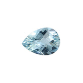 AQUAMARINE CHECKER CUT PEAR (A+++) 7X5MM 0.60 Cts.