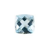 AQUAMARINE CHECKER CUT ANTIC CUSHION (A+++) 6MM 0.87 Cts.