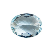 AQUAMARINE CHECKER CUT OVAL (A+++) 9X7MM 1.57 Cts.