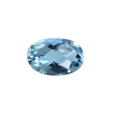 AQUAMARINE CHECKER CUT OVAL (A++++) 6X4MM 0.41 Cts.