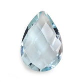 AQUAMARINE CHECKER CUT BRIOLETTE PEAR (A+) 12X8MM 2.60 Cts.